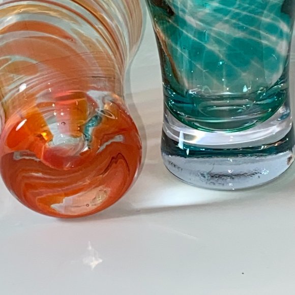 Trio of Pier 1 Swirl Colored Shot glasses - Picture 5 of 5